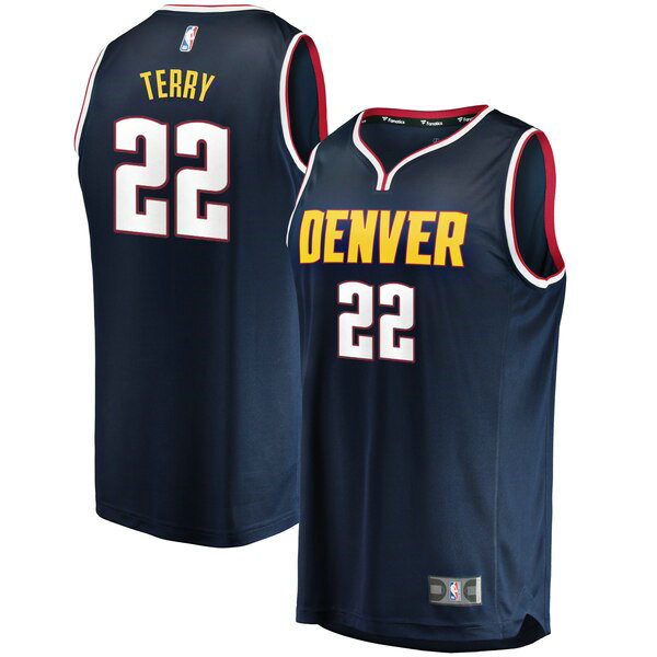 Maillot Denver Nuggets Homme Emanuel Terry 22 Icon Edition Bleu